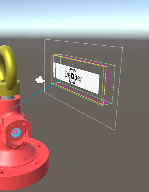 3D valve model instantiated over the marker in Unity